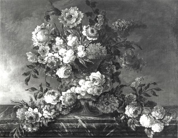 A. C. Cooper — Gaspar Peeter de Verbruggen il Giovane - sec. XVII/ XVIII - Natura morta con vaso di fiori — insieme